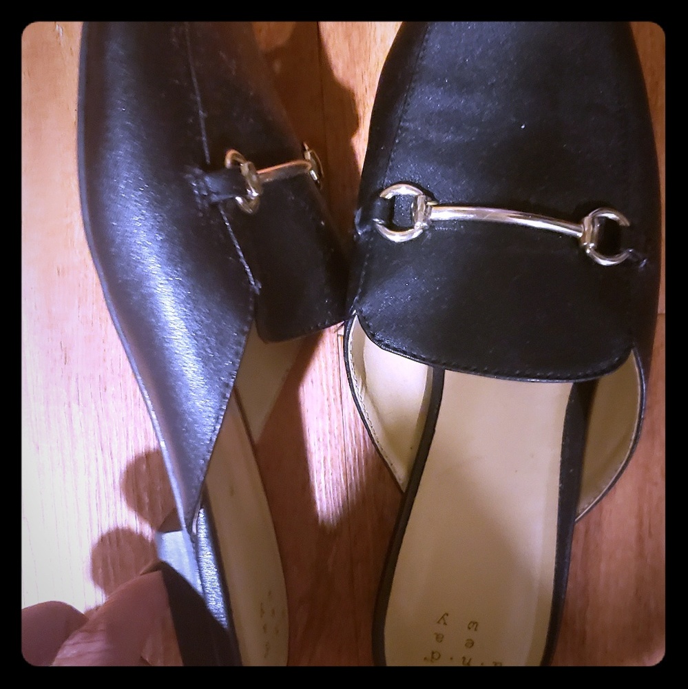 Women's A New Day Black Flat Mules